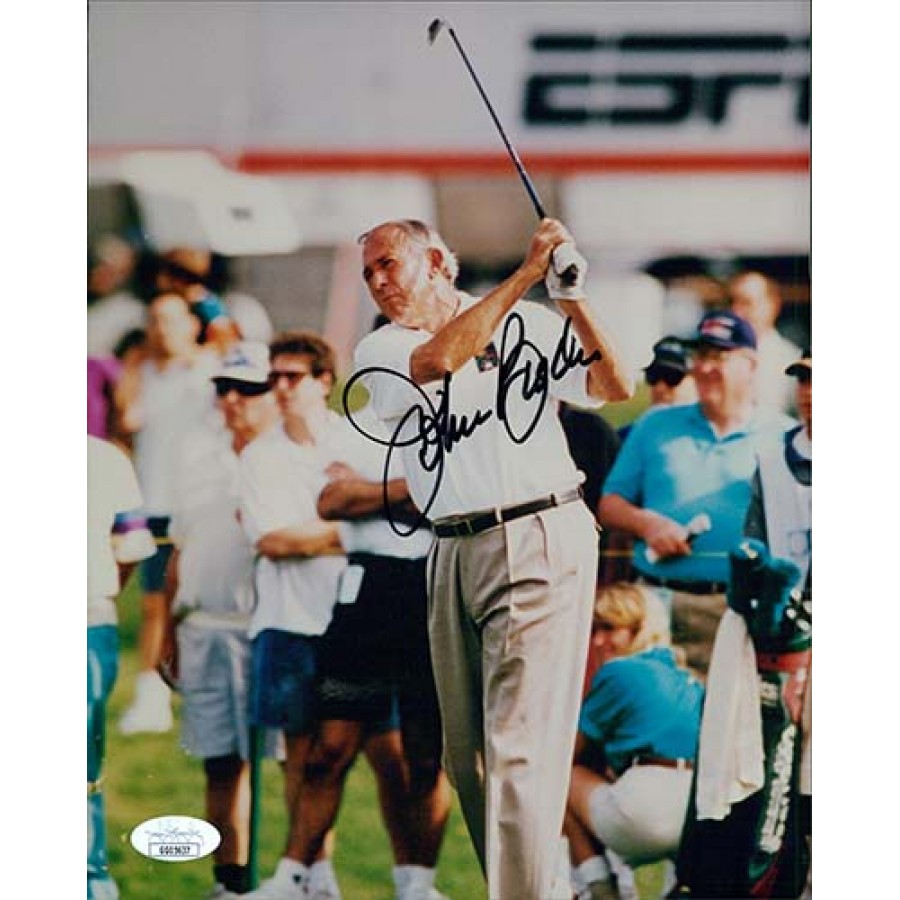 John Brodie Golfer Football Player Signed 8x10 Glossy Photo JSA